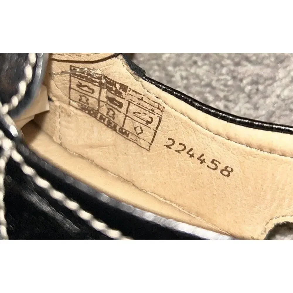 Josef Seibel Ida Black Sandals Loafers‎ Womens Sz US 6.5 EU 37 Leather Fisherman